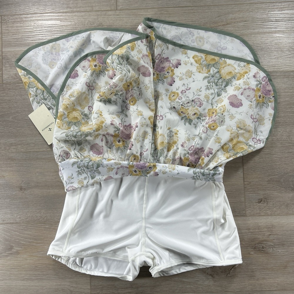 NWT Tuckernuck Sport XL Floral Chintz Jogging Shorts Athletic Lined Stretch - Picture 5 of 11